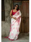 MG558 Plain Linen Digital Printed Daily Wear Saree Wholesale Market In Surat